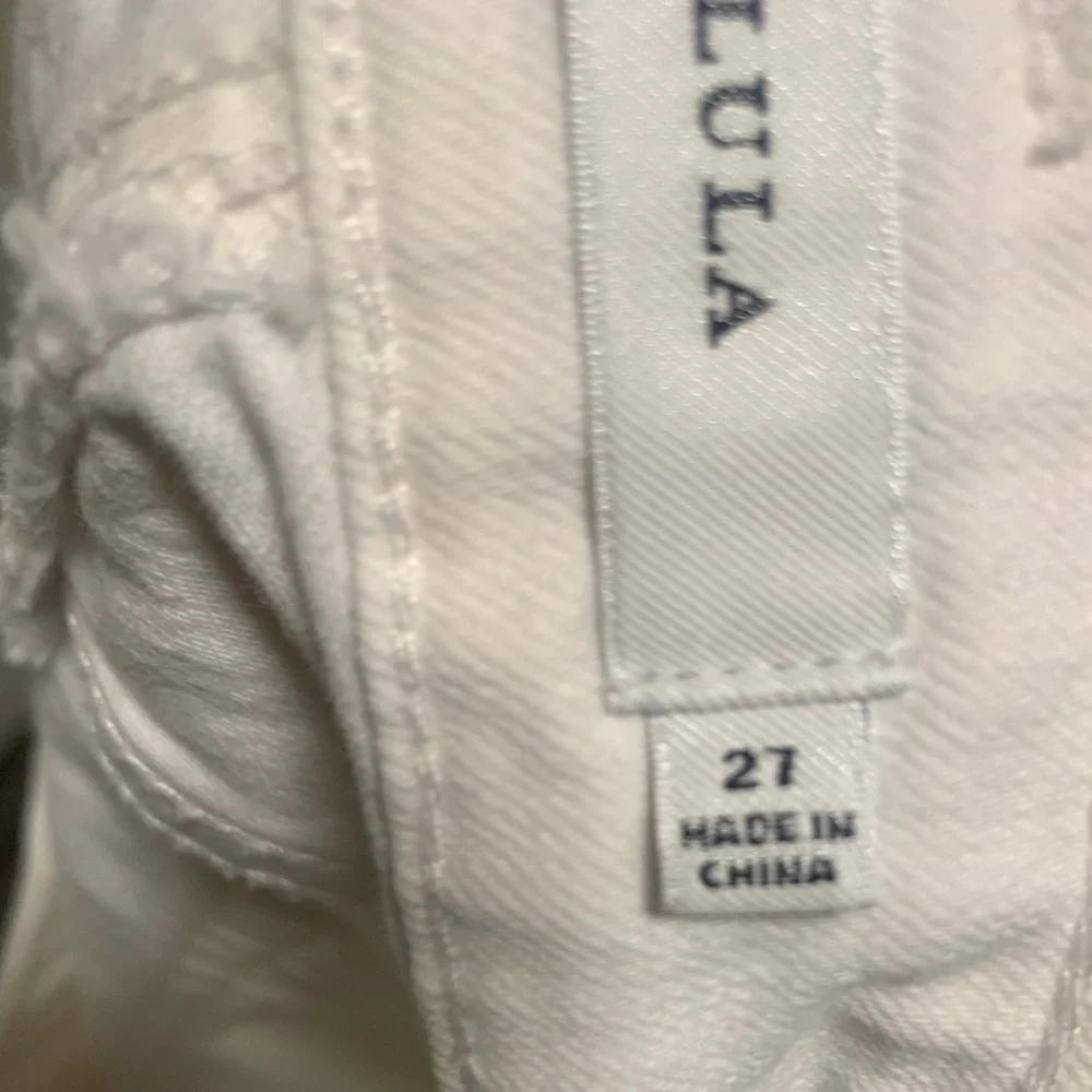 Talula White Denim Raw Hem Shorts